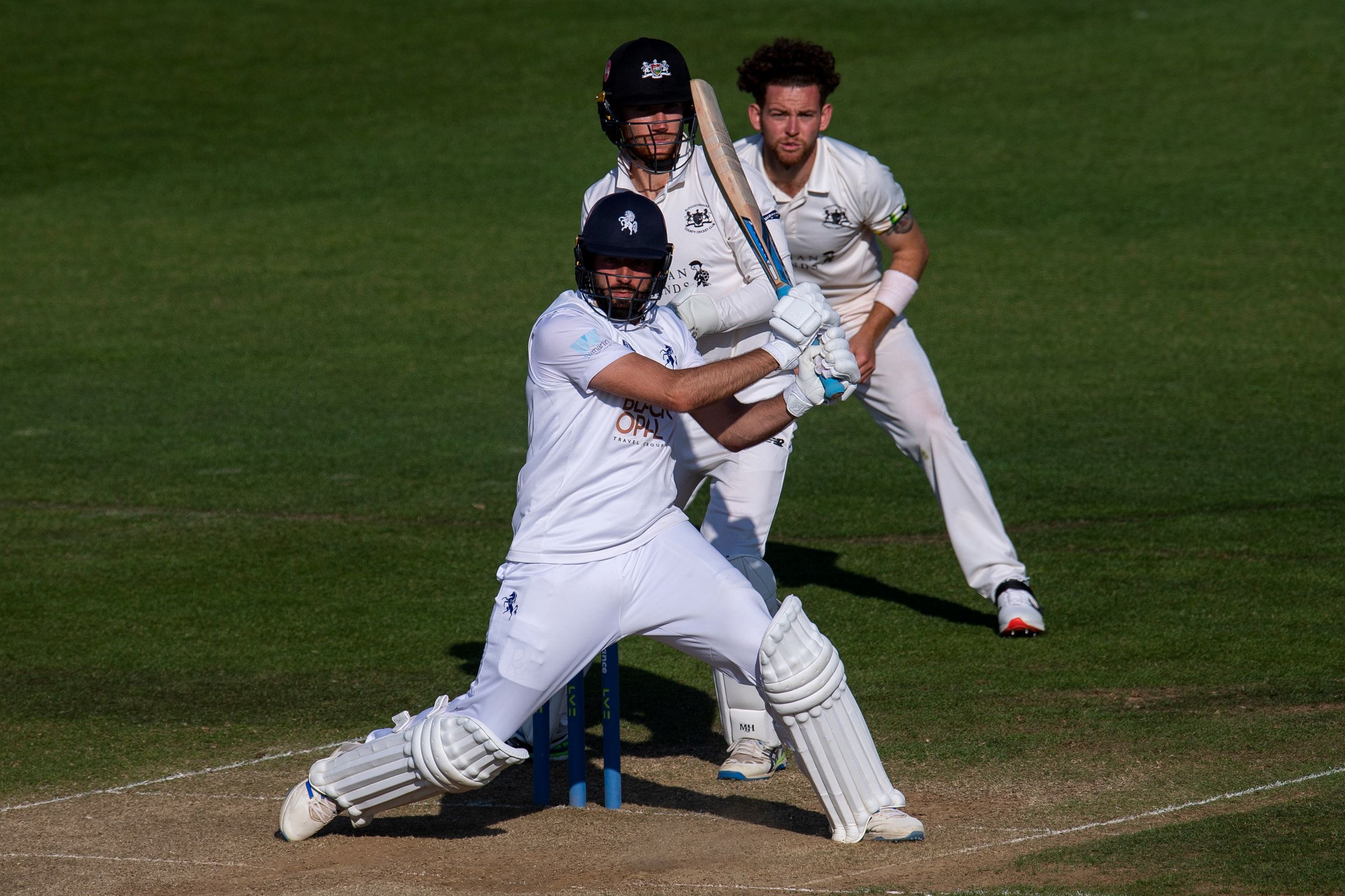 Jack Leaning in Championship action for former county Kent.