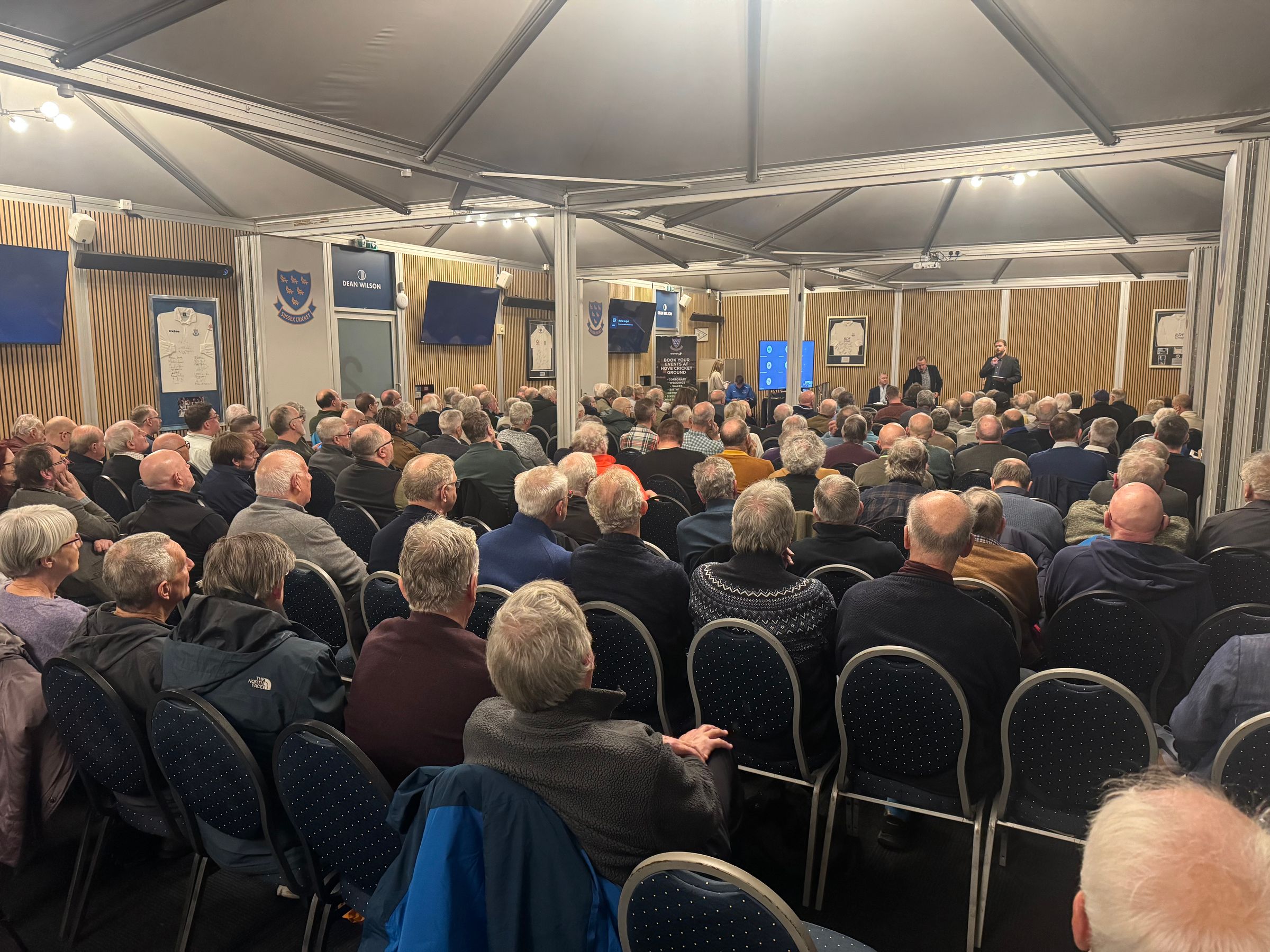 More than 200 members attending a special meeting at Hove in February.